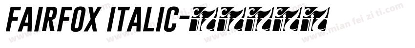 fairfox italic字体转换